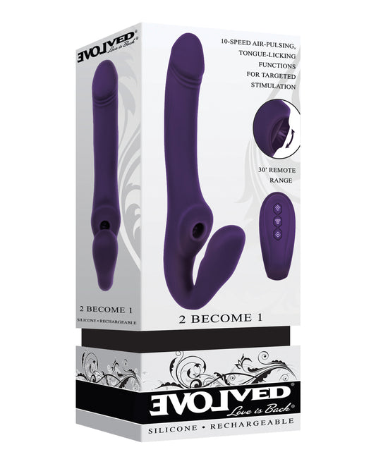 Evolved 2 Become 1 Strapless Strap On - Purple - LUST Depot