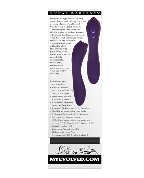 Evolved Thorny Rose Dual End Massager - Purple - LUST Depot