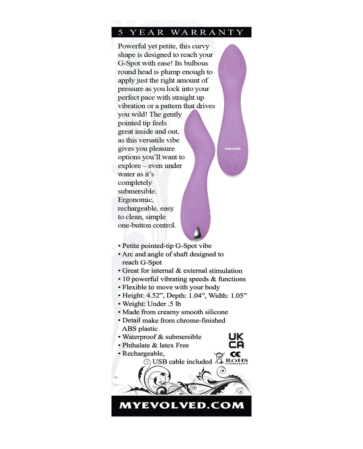 Evolved Lilac G Petite G Spot Vibe - Purple - LUST Depot