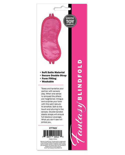 Erotic Toy Company Satin Fantasy Blindfold - Pink - LUST Depot