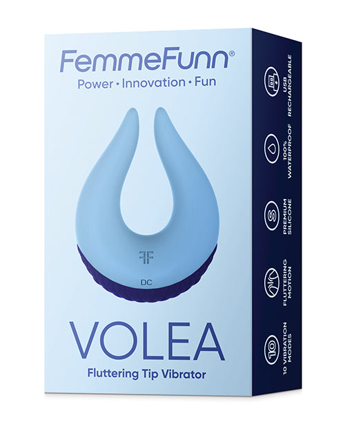 Femme Funn Volea Fluttering Tip Vibrator - Light Blue - LUST Depot