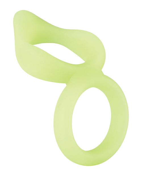 Forto F-88 Double Ring Liquid Silicone Cock Ring - Glow In The Dark - LUST Depot