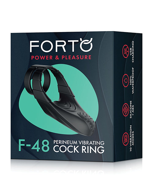 Forto F-48 Perineum Double C-ring - Black - LUST Depot