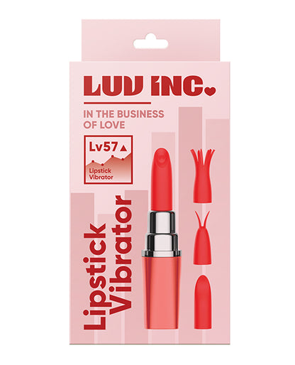 Luv Inc. Lipstick Vibrator W/3 Heads - Coral - LUST Depot