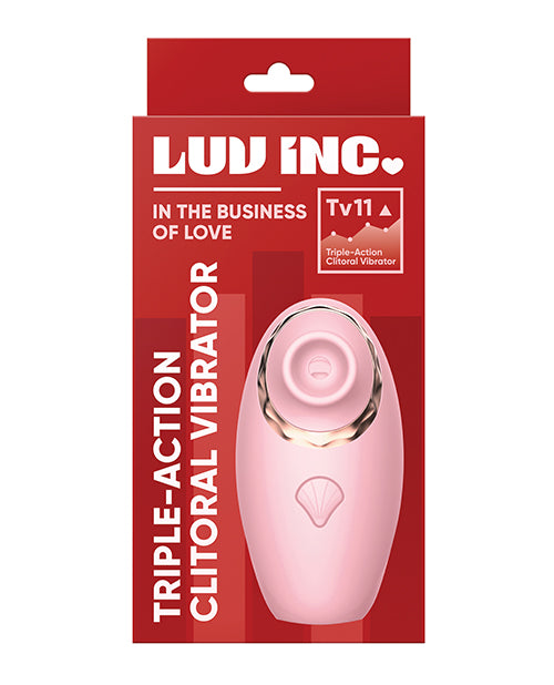 Luv Inc. Triple - Action Clitoral Vibrator - Pink - LUST Depot