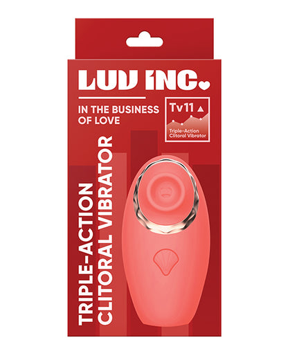 Luv Inc. Triple - Action Clitoral Vibrator - Coral - LUST Depot