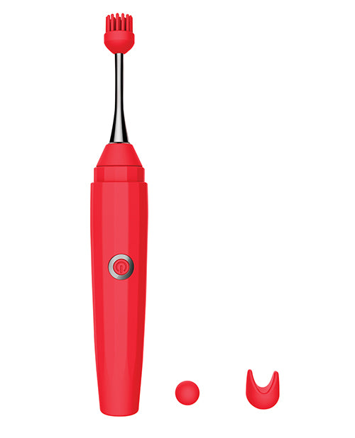 Luv Inc. Orgasm Pen W/three Attachments - Red - LUST Depot