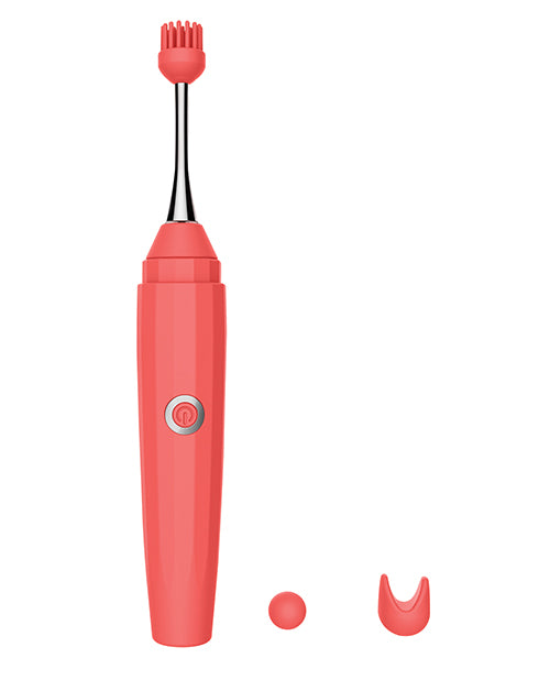 Luv Inc. Orgasm Pen W/three Attachments - Coral - LUST Depot