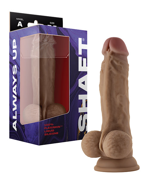 Shaft Model A Flexskin Liquid Silicone 7.5" Dong W-balls - Oak - LUST Depot