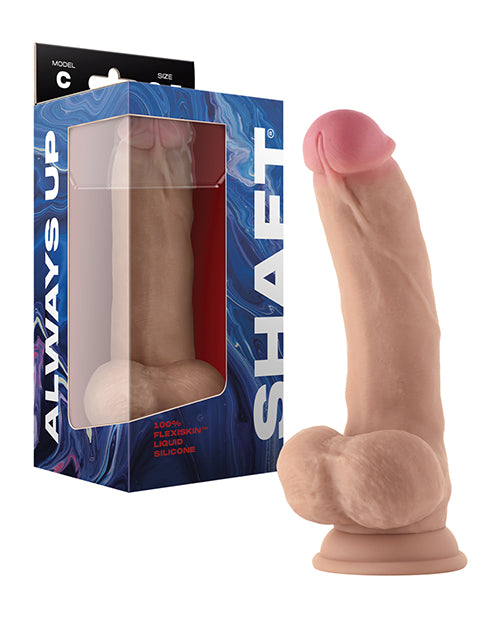 Shaft Model C Flexskin Liquid Silicone 8.5" Curved Dong W-balls - Pine - LUST Depot