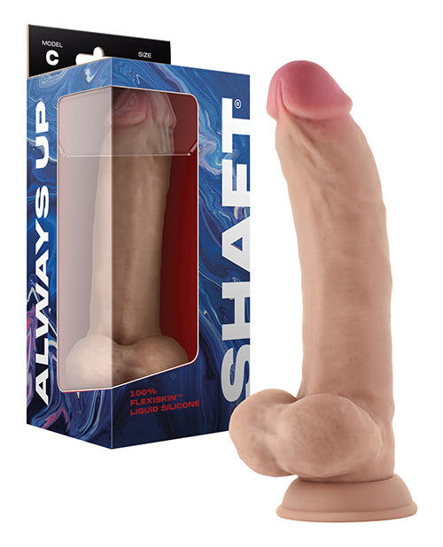 Shaft Model C Flexskin Liquid Silicone 9.5" Curved Dong W-balls - Pine - LUST Depot