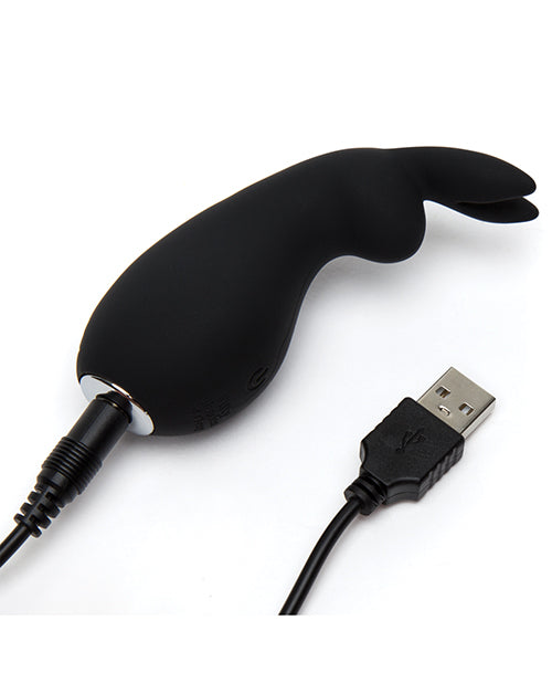 Fifty Shades Of Grey Greedy Girl Rechargeable Clitoral Rabbit Vibrator - Black - LUST Depot