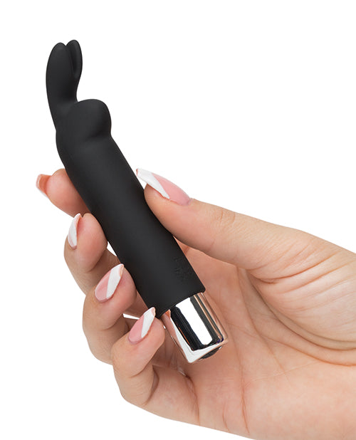 Fifty Shades Of Grey Greedy Girl Rechargeable Bullet Rabbit Vibrator - Black - LUST Depot