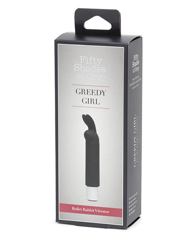 Fifty Shades Of Grey Greedy Girl Rechargeable Bullet Rabbit Vibrator - Black