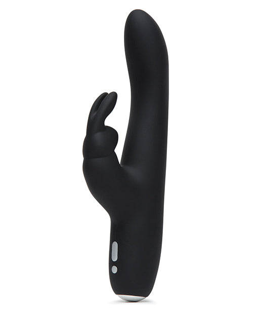 Fifty Shades Of Grey Greedy Girl Rechargeable Slimline Rabbit Vibrator - Black - LUST Depot