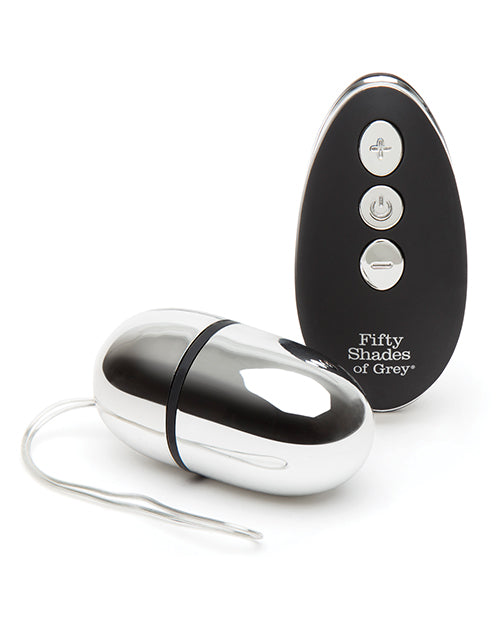 Fifty Shades Of Grey Relentless Vibrations Remote Control Pleasure Egg - Silver - LUST Depot