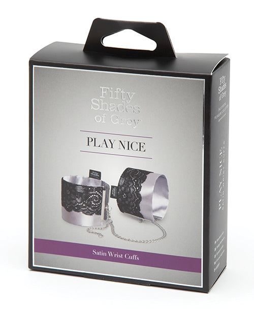 Fifty Shades Of Grey Play Nice Satin & Lace Wrist Cuffs - LUST Depot