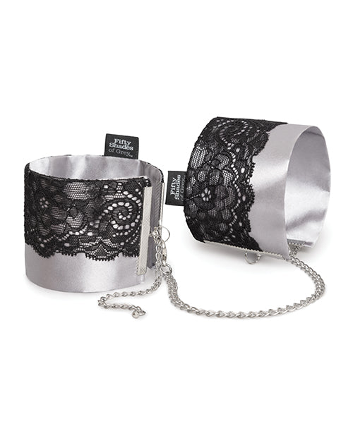 Fifty Shades Of Grey Play Nice Satin & Lace Wrist Cuffs - LUST Depot