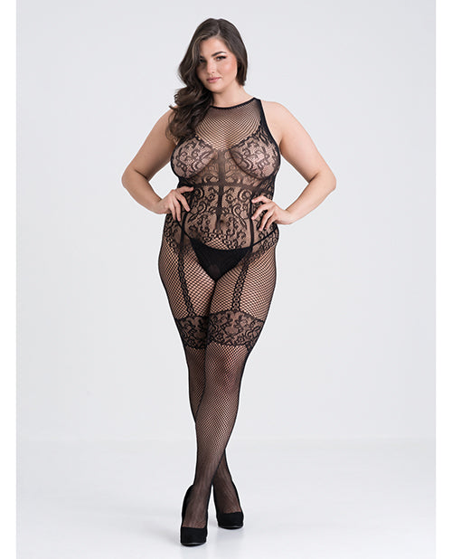 Fifty Shades Of Grey Captivate Lacy Body Stocking Black Oq - LUST Depot