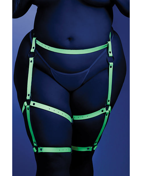 Glow Buckle Up Glow In The Dark Leg Harness Light Blue O-s - LUST Depot