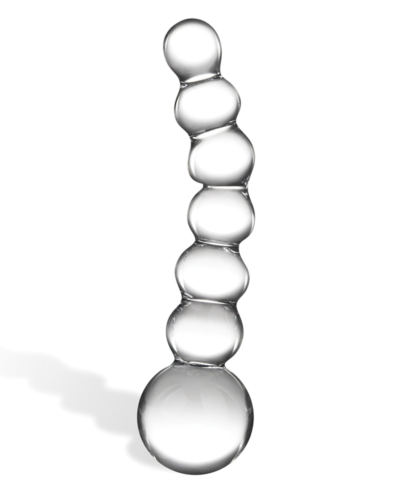 Glas 5" Curved Glass Beaded Dildo - LUST Depot