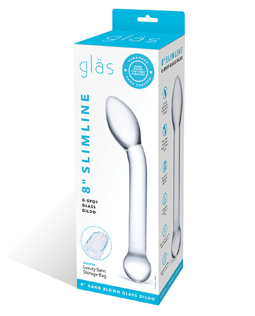 Glas 8" Slimline G-spot Glass Dildo - LUST Depot