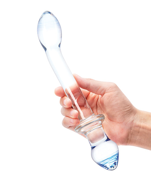 Glas 9.5" Double Play Dual Ended Dildo - Clear - LUST Depot