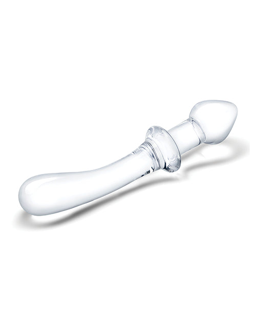 Glas 9" Classic Curved Dual Ended Dildo - Clear - LUST Depot