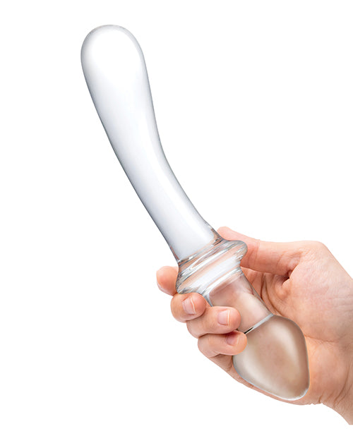 Glas 9" Classic Curved Dual Ended Dildo - Clear - LUST Depot