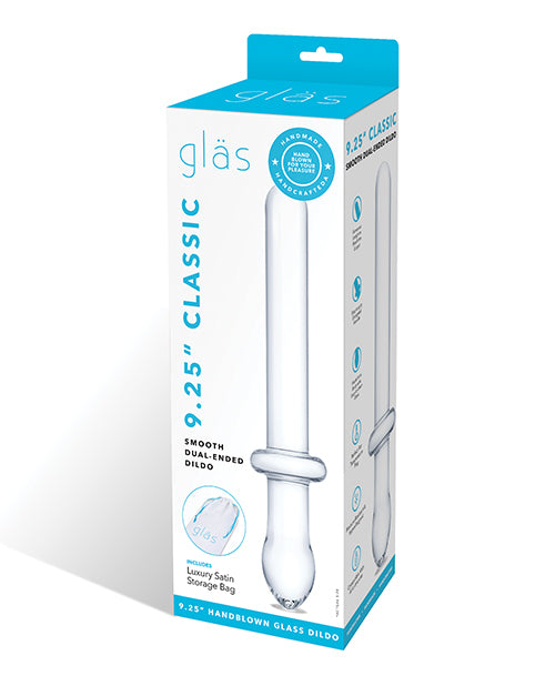 Glas 9.25" Classic Smooth Dual Ended Dildo - Clear - LUST Depot