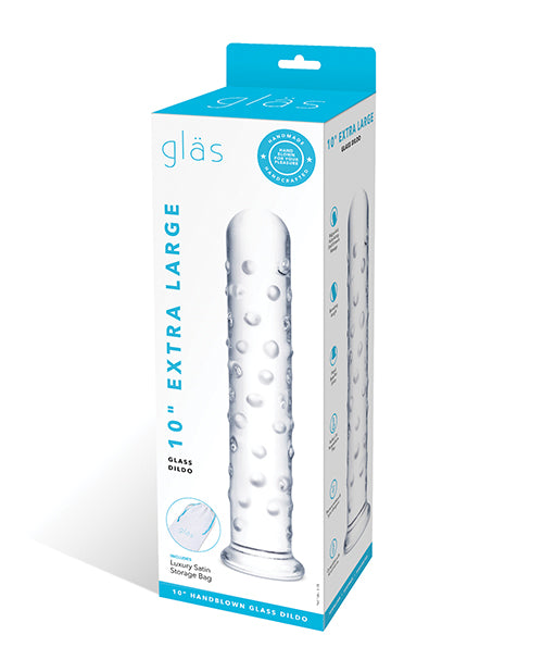 Glas 10" Extra Large Glass Dildo - Clear - LUST Depot