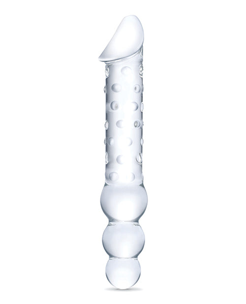 Glas 12" Double Ended Glass Dildo W-anal Beads - Clear - LUST Depot