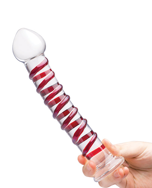 Glas 10" Mr. Swirly Dildo - Red - LUST Depot