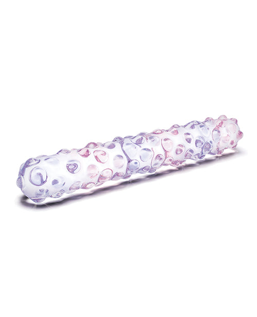 Glas 9" Purple Rose Nubby Glass Dildo - Purple-pink - LUST Depot