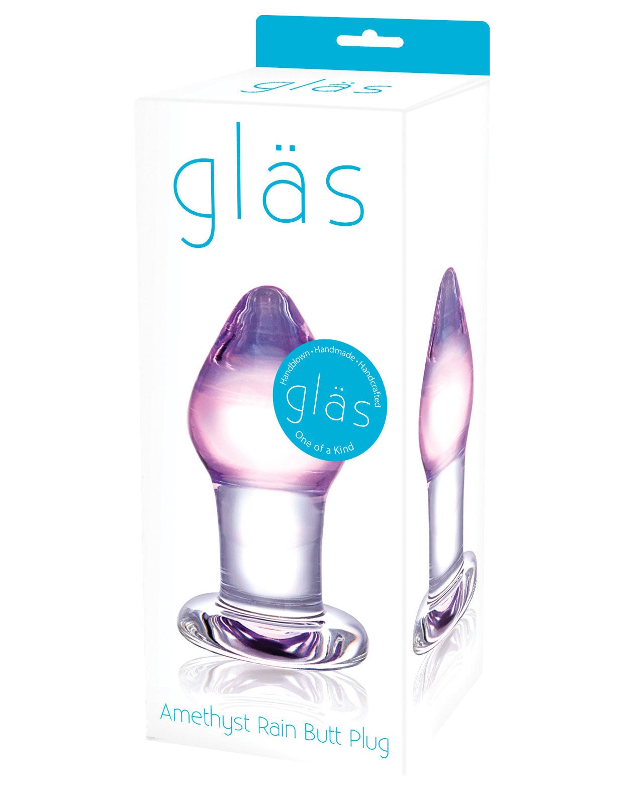 Glas Amethyst Rain Glass Butt Plug - LUST Depot