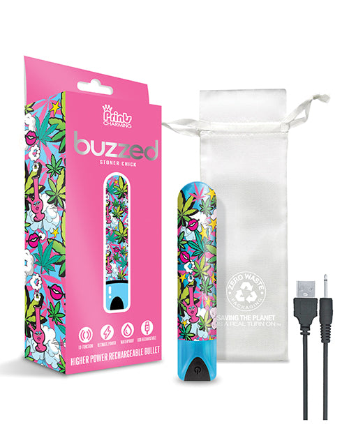 Buzzed 3.5" Rechargeable Bullet - Stoner Chick Blue - LUST Depot