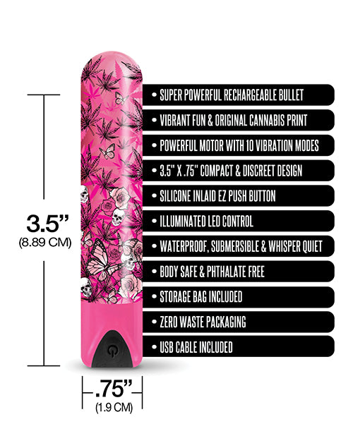 Buzzed 3.5" Rechargeable Bullet - Blazing Beauty Pink - LUST Depot