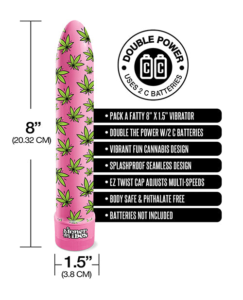 Stoner Vibes Pack A Fatty Multi Speed Vibrator - Pink Kush - LUST Depot