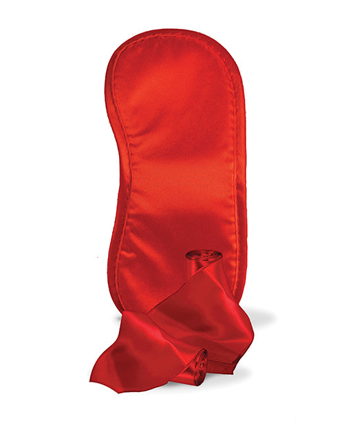 Pleasure Package We're Going To Need A Safe Word Satin Blind Fold, Wrist & Ankle Sash - Red - LUST Depot