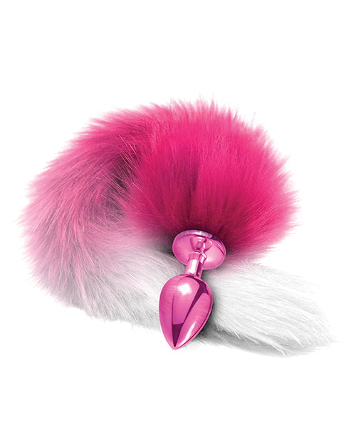 Nixie Metal Butt Plug W-faux Fur Tail - Pink Metallic - LUST Depot