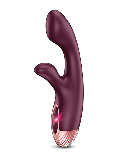 Zola Rechargeable Silicone Dual Massager - Burgundy-rose Gold - LUST Depot