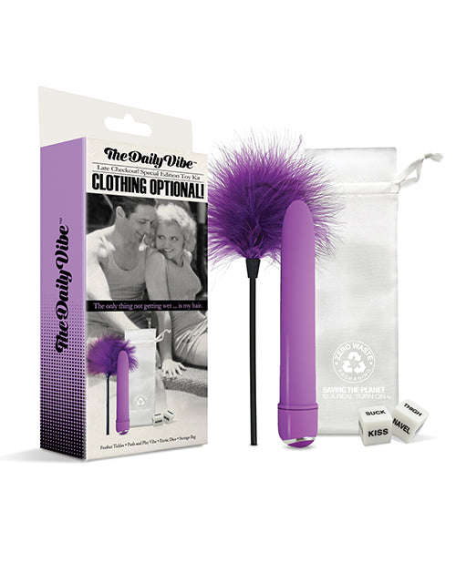 The Daily Vibe Clothing Is Optional Kit - Purple - LUST Depot