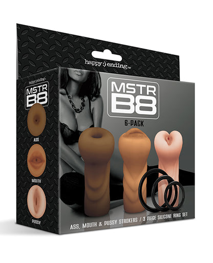 Mstr B8 Stroker Set W-c-rings - Assorted Pack Of 3 - LUST Depot