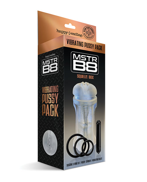 Mstr B8 Vibrating Pussy Pack - Kit Of 5 Clear - LUST Depot