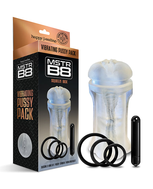 Mstr B8 Vibrating Pussy Pack - Kit Of 5 Clear - LUST Depot