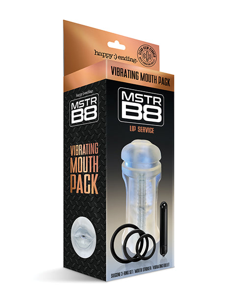 Mstr B8 Vibrating Mouth Ass Pack - Kit Of 5 Clear - LUST Depot