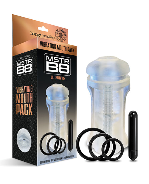 Mstr B8 Vibrating Mouth Ass Pack - Kit Of 5 Clear - LUST Depot