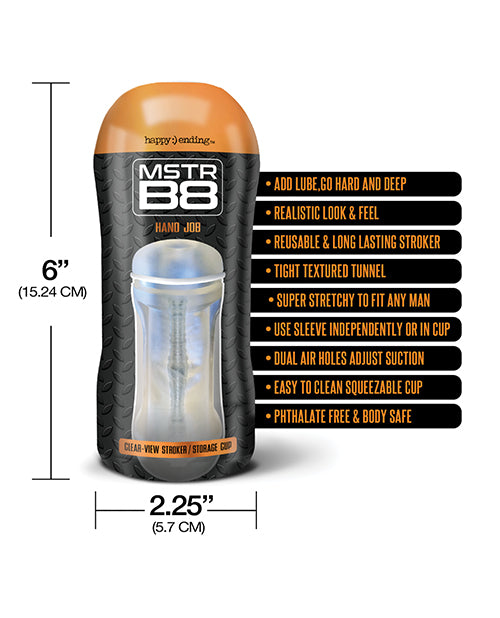 Mstr B8 Clear View Stroker - Clear - LUST Depot