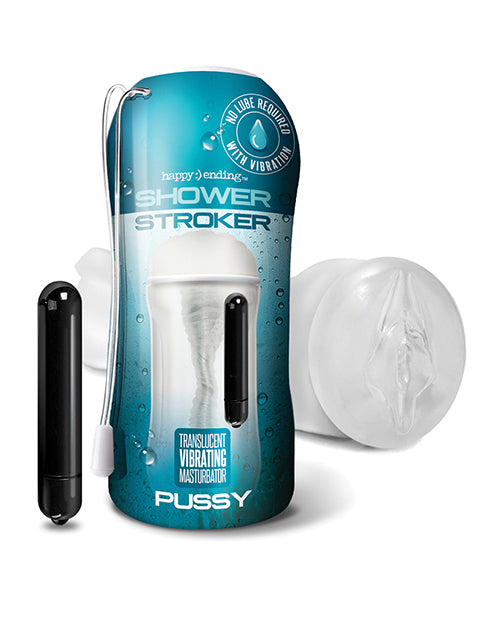 Shower Stroker Vibrating Pussy - Clear - LUST Depot