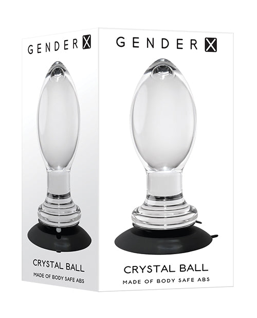 Gender X Crystal Ball Plug W-suction Cup - Clear - LUST Depot